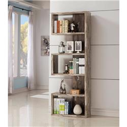 Picture of Benzara BM159408 Distressed Wooden Open Bookcase&#44; Brown