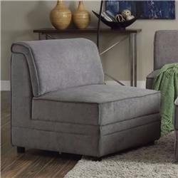 Picture of Benzara BM151916 Reversible Velvet Armless Chair&#44; Gray