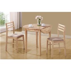Picture of Benzara BM158093 Sophisticated Wooden Table & Chair Set&#44; Brown - 3 Piece