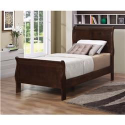 Picture of Benzara BM158043 Transitional Style Sturdy Twin Size Bed&#44; Brown