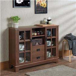 Picture of Benzara BM154271 32 x 12 x 42 in. Console Table&#44; Walnut Brown