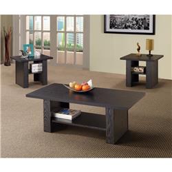 Picture of Benzara BM156132 17 x 47.25 x 23.5 in. Bewildering Rich Black Occasional Table Set&#44; 3 Piece