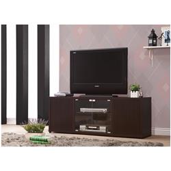 Picture of Benzara BM156166 22 x 60 x 15.5 in. Elegant TV Console with Push-to-Open Glass Doors&#44; Brown