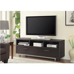Picture of Benzara BM156198 23.5 x 60 x 15.5 in. Fabulously Designed TV Console with Chrome Legs&#44; Brown