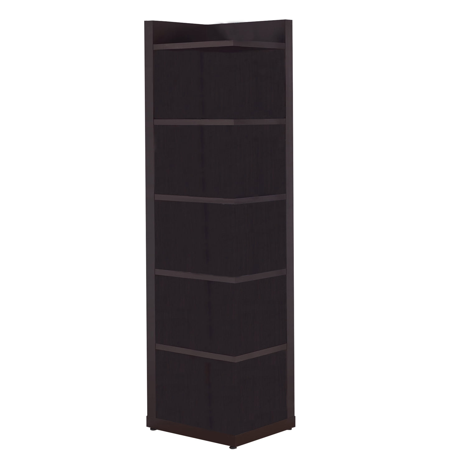 Picture of Benzara BM156237 71 x 19.75 x 15.75 in. Radiant Brown Wooden Corner Bookcase