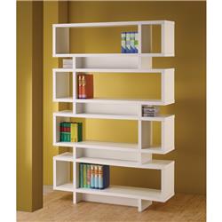 Picture of Benzara BM156244 72.75 x 47.25 x 11.5 in. Tremendous White Bookcase with Open Shelves