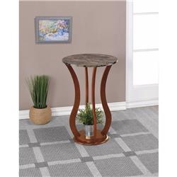 Picture of Benzara BM160087 28.5 x 18 x 18 in. Transitional Wooden Plant Stand with Faux Marble Top&#44; Brown