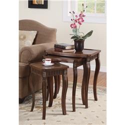 Picture of Benzara BM160101 20 x 11.75 x 11.75 in. Wooden Nesting Tables with Curved Legs&#44; Brown - Set of 3