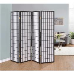 Picture of Benzara BM160125 70.25 x 69.5 x 0.75 in. Sophisticated Four Panel Folding Screen&#44; Gray