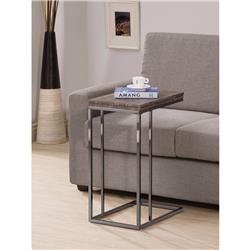 Picture of Benzara BM160135 25.25 x 18 x 24 in. Stylish Wooden Snack Table with Metal Base&#44; Gray