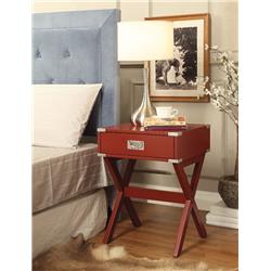 Picture of Benzara BM154578 End Table&#44; Red
