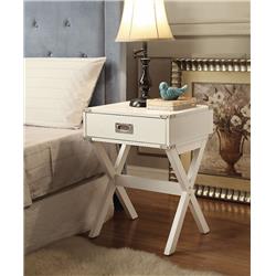 Picture of Benzara BM154580 Square End Table&#44; White