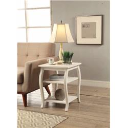 Picture of Benzara BM154582 Beautiful End Table&#44; White