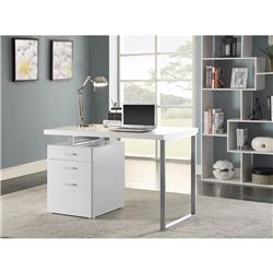 Picture of Benzara BM156249 Superb White Office Desk with Reversible Set-Up