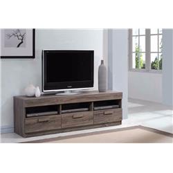 Picture of Benzara BM158724 Amiable TV Stand&#44; Rustic Oak Brown