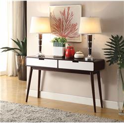Picture of Benzara BM156073 Beautiful Sofa Table With 2 Drawers  Espresso &amp; White - 30 x 16 x  52