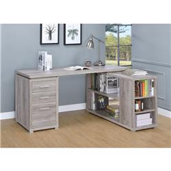 Picture of Benzara BM159165 Contemporary Style L-Shaped Office Desk&#44; Gray