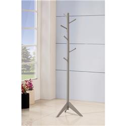 Picture of Benzara BM159260 Well-made Metal Coat Rack with Six Pegs&#44; Gray