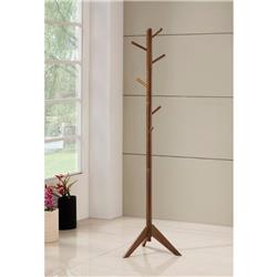 Picture of Benzara BM159261 Sturdy Metal Coat Rack with Six Pegs&#44; Brown