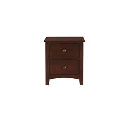 Picture of Benzara BM171566 24 x 22 x 16 in. Pine Wood 2- Drawer Night Stand&#44; Brown