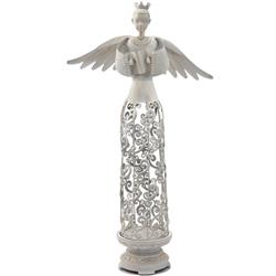 Picture of Benzara BM165410 29 x 6.3 x 6.3 in. Metal & Resin Angel Figurine&#44; White