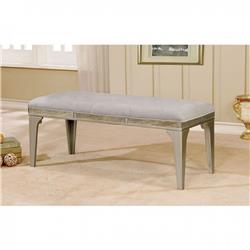 Picture of Benzara BM166157 21 x 50.5 x 20.5 in. Wooden Bench with Comfy Cushioned Seat&#44; Gray