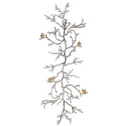 Picture of Benzara BM165479 43.7 x 5.5 x 20.3 in. Aluminum Branch Wall Sculpture&#44; Silver