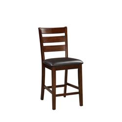 Picture of Benzara BM166592 42 x 26 x 19 in. Wooden Counter Height Armless Chair&#44; Walnut Brown - Set of 2