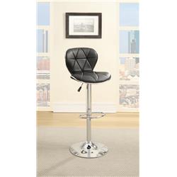 Picture of Benzara BM167104 35 x 18 x 21 in. Leather Upholstered Bar Stool with Gas Lift - Black&#44; Set of 2