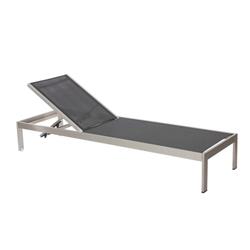 Picture of Benzara BM172095 36 x 25 x 76 in. Anodized Aluminum Modern Patio Lounger - Black