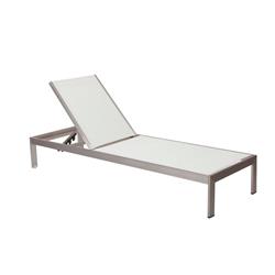 Picture of Benzara BM172097 36 x 25 x 76 in. Anodized Aluminum Modern Patio Lounger - White