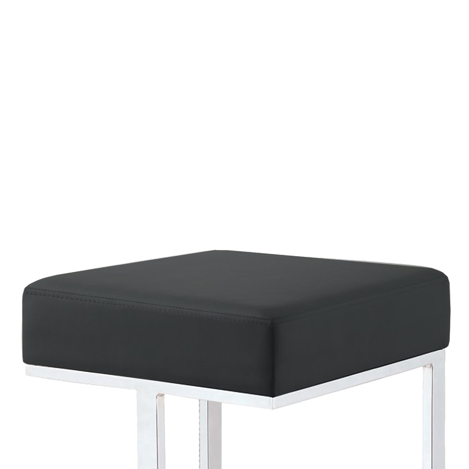 Picture of Benzara BM163692 Metal Counter Height Stool  Black - 25 x 14.5 x  10.08