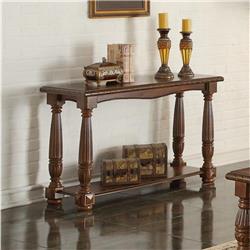 Picture of Benzara BM171402 30 x 50 x 19 in. Wooden Console Table with Bottom Shelf&#44; Brown
