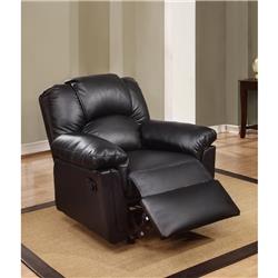 BM171422 41 x 35 x 35 in. Bonded Leather Rocker & Recliner, Black -  Benzara