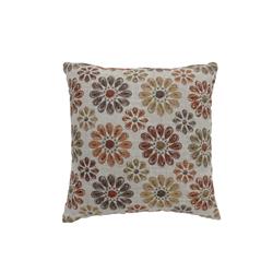 Picture of Benzara BM177961 Contemporary Style Floral Designed Throw Pillows&#44; Orange - Set of 2 - 2 x 22 x 22 in.