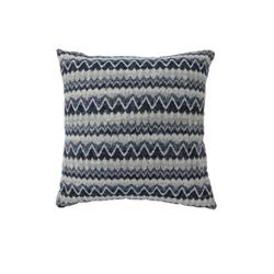 Picture of Benzara BM177994 Contemporary Style Horizontally Zigzag Designed Throw Pillows&#44; Navy Blue - Set of 2 - 2 x 18 x 18 in.
