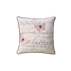 Picture of Benzara BM178012 Contemporary Style Throw Pillows with Butterfly Motifs &#44; Natural - Set of 2 - 2 x 20 x 20 in.