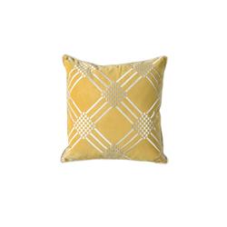 Picture of Benzara BM178050 Contemporary Style Throw Pillows with Diamond Patterns&#44; Silver&#44; Gold - Set of 2 - 2 x 20 x 20 in.