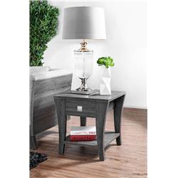 Picture of Benzara BM183123 Wooden End Table with Swooping Curled Legs&#44; Gray - 22 x 22 x 19.75 in.