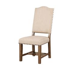 Picture of Benzara BM183231 Fabric Upholstered Wooden Side Chair&#44;Beige - Pack of 2 - 43 x 20 x 27 in.
