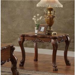 Picture of Benzara BM186281 Traditional Wooden End Table with Claw Feet&#44; Cherry Oak Brown - 24.02 x 27.95 x 27.95 in.