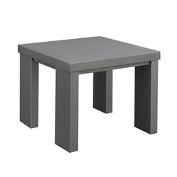 Picture of Benzara BM183733 Aluminum Framed End Table with Plank Style Top&#44; Gray - 22 x 23.625 x 23.625 in.