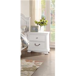 Picture of Benzara BM181918 Wooden Night stand with 2 Drawers&#44; White - 24.25 x 15.5 x 23.75 in.