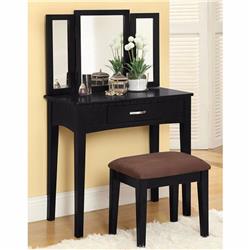 Picture of Benzara BM138072 Contemporary Style Vanity Table&#44; Black - 30 x 16 x 32 in.