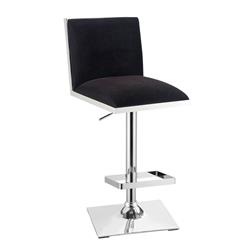 Picture of Benzara BM181074 Contemporary Style Bar Stool with Padded Fabric Seat & Back&#44; Black & Silver