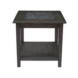 Picture of Benzara BM184033 End Table with Stone Marble Top&#44; Dark Gray