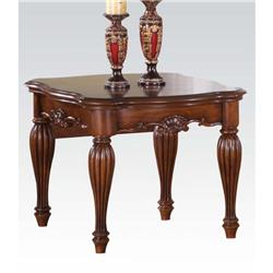 Picture of Benzara BM185843 Wooden End Table with Carved Details&#44; Cherry Brown