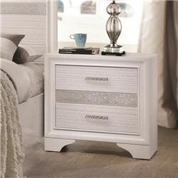 Picture of Benzara BM182734 Wooden Nightstand with Hidden Jewelry Tray&#44; White - 26 x 26 x 16.5 in.