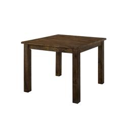 Picture of Benzara BM188328 36 x 43.38 x 43.38 in. Rectangular Solid Wood Counter Height Table with Block Legs&#44; Brown