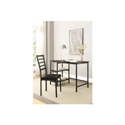 Picture of Benzara BM180025 Metal & PU Study Computer Set with Writing Desk & PU Chair&#44; Black - 30 x 24 x 42 in.